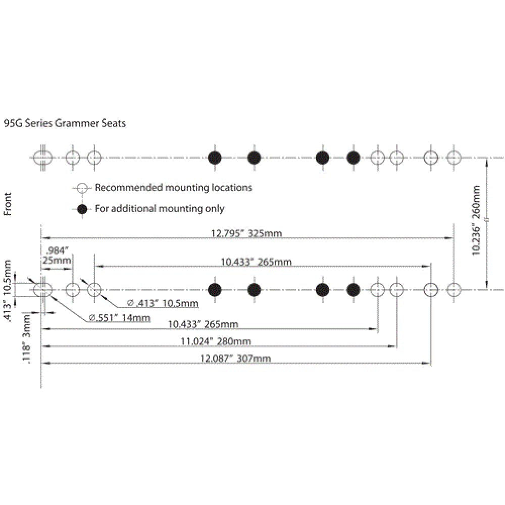 Grammer Charcoal Grey air ride seat firs Fits JD Fits Case Fits New Holland
