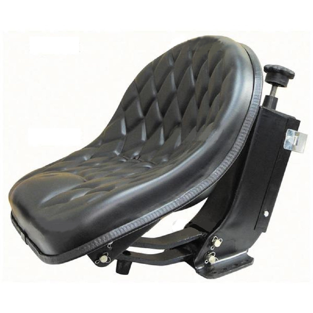 Black Vinyl Suspension Seat 5148974 Fits Allis Chalmers AC Tractor 1250A 1255 12