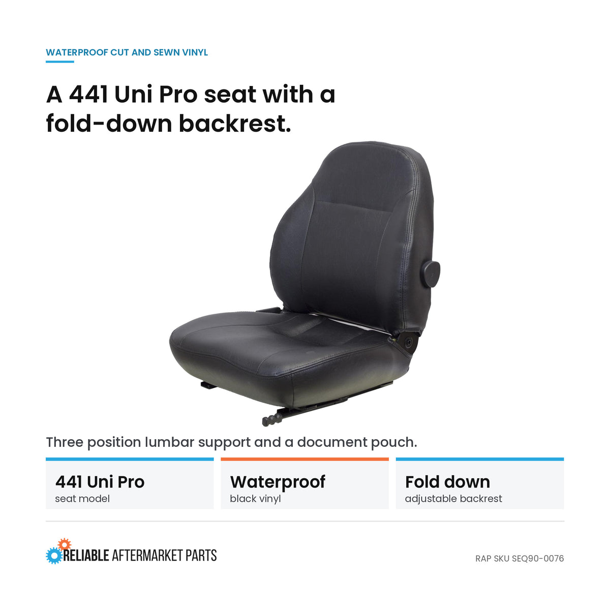 Seat Fits Deutz-Fits Allis Replaces 441000BK