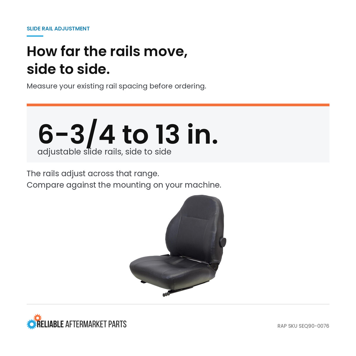 Seat Fits Ditch Witch Replaces 441000BK