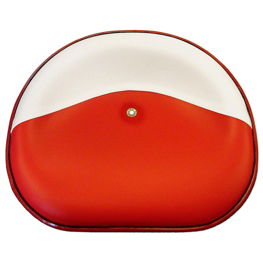 357518R91 Seat Red and White Vinyl Fits International H M Tractors