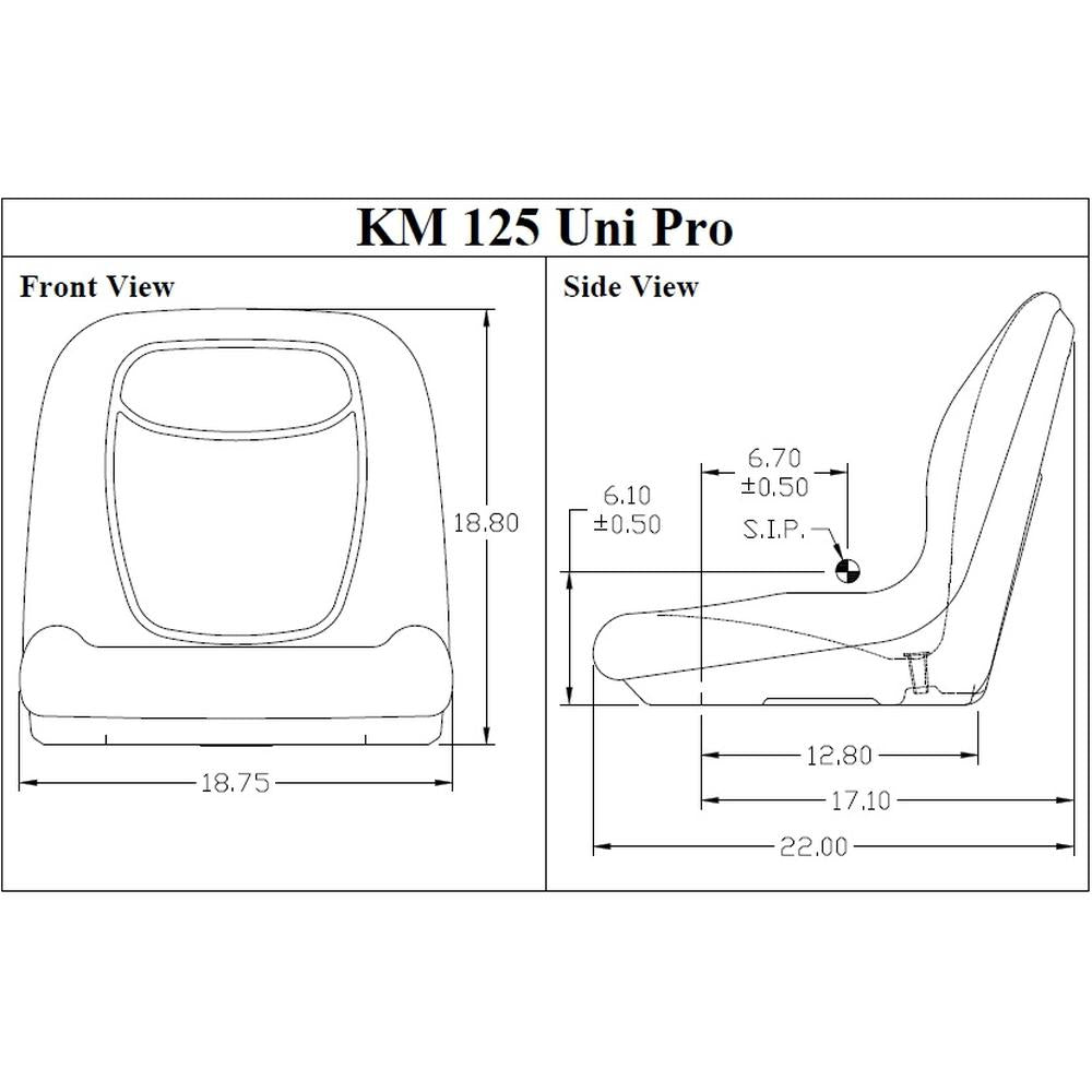 Lawn Garden Mower Seat - BLACK Fits Toro Time Cutter Machines Zero Turn LGT100BL