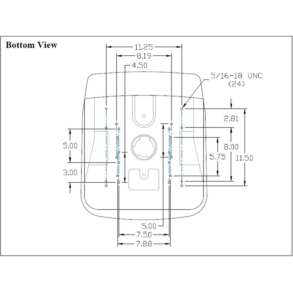 Seat w Hole for Drain & Operators Presence Switch Fits Bobcat Skid Steer Loader