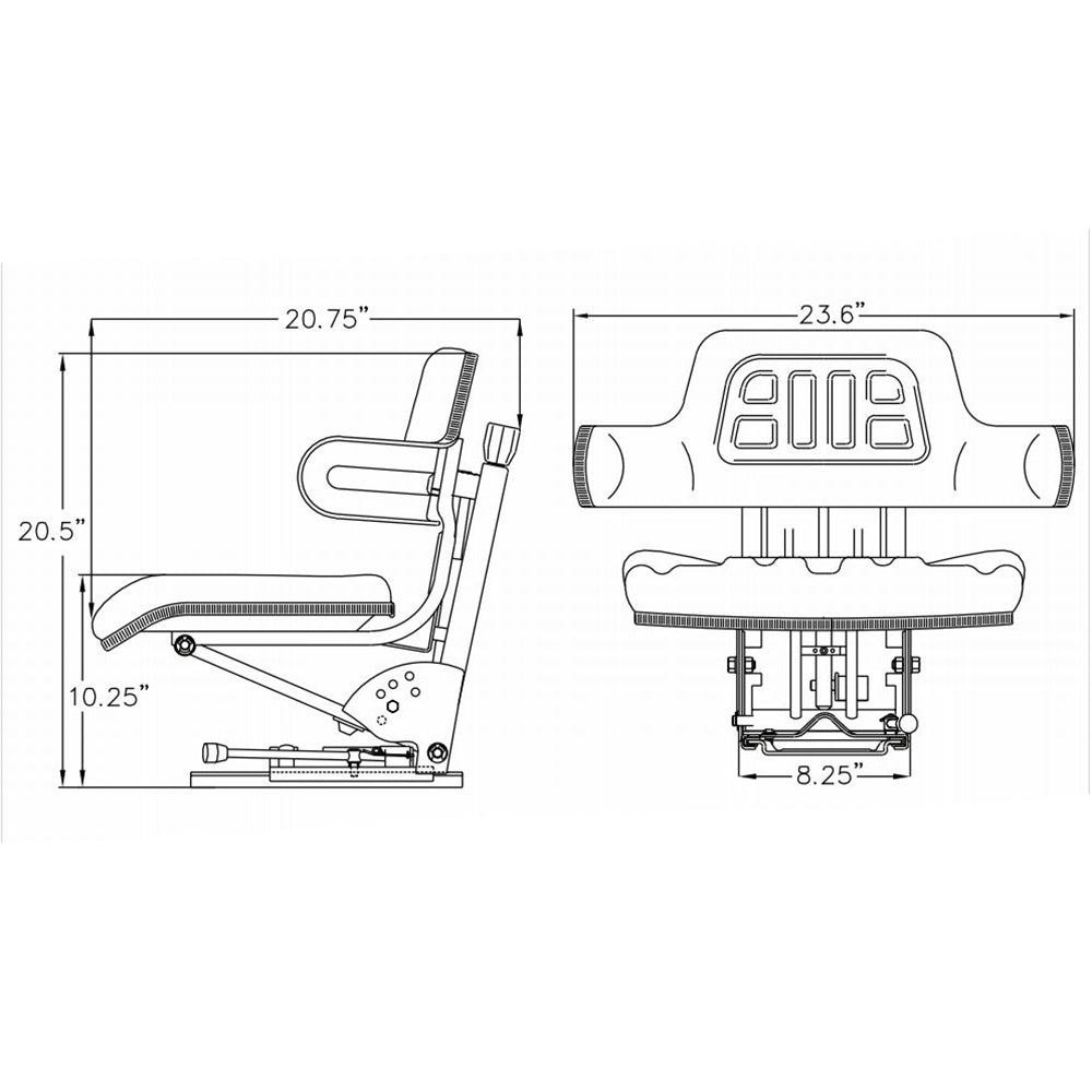 Suspension Seat Fits John Deere Tractor Yellow 1530 2020 2030 2040 2155