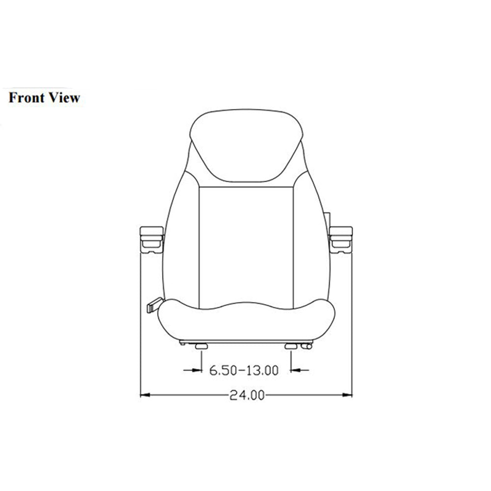 Black Cordura Fabric Seat Assembly Fits Caterpillar Replaces SEQ90-0168