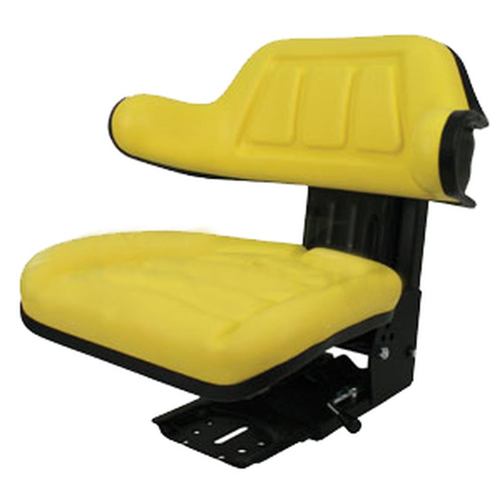 W333Yl Full-Suspension Yellow Seat Fits John Deere Tractor Models