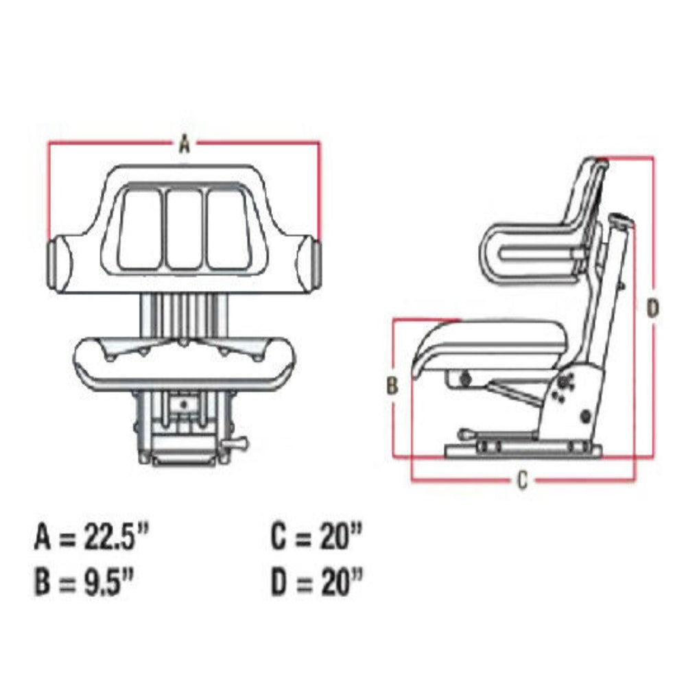 Black Universal Wrap Around Seat Fits Universal Products Models