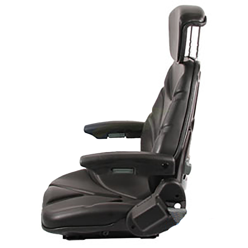 Universal Vinyl Black Seat For Riding Mower Tractor Skid Steer Loader Backhoe