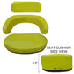 3-pc Yellow Seat Cushion Set (Steel Back) Fits John Deere Replaces AR30790