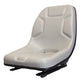 Gray High-Back Seat with Heavy Duty Slides for Skid Steers Loaders Fork Lifts