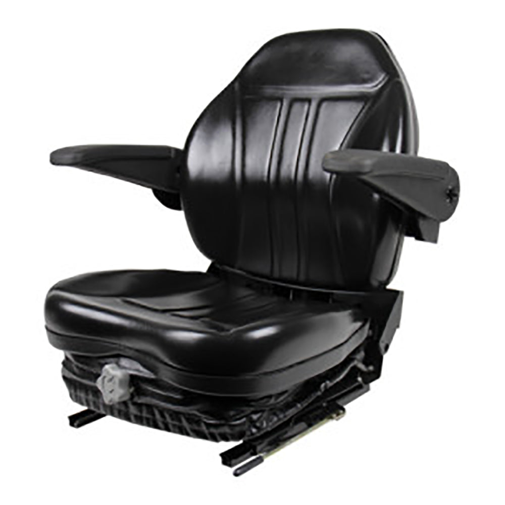 Black Suspension Seat W/ Armrests Fits Grasshopper Hustler ZTR Zero Turn Mower