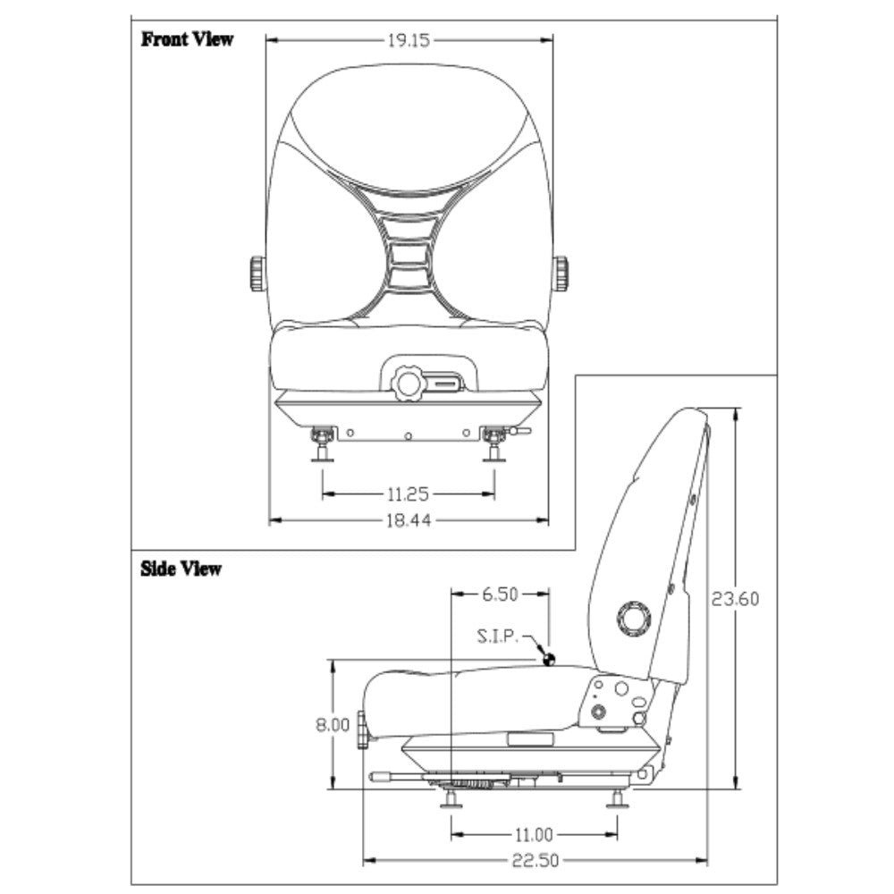 Gray Suspension Seat for Hustler ExmarkToro Dixie Chopper ZTR