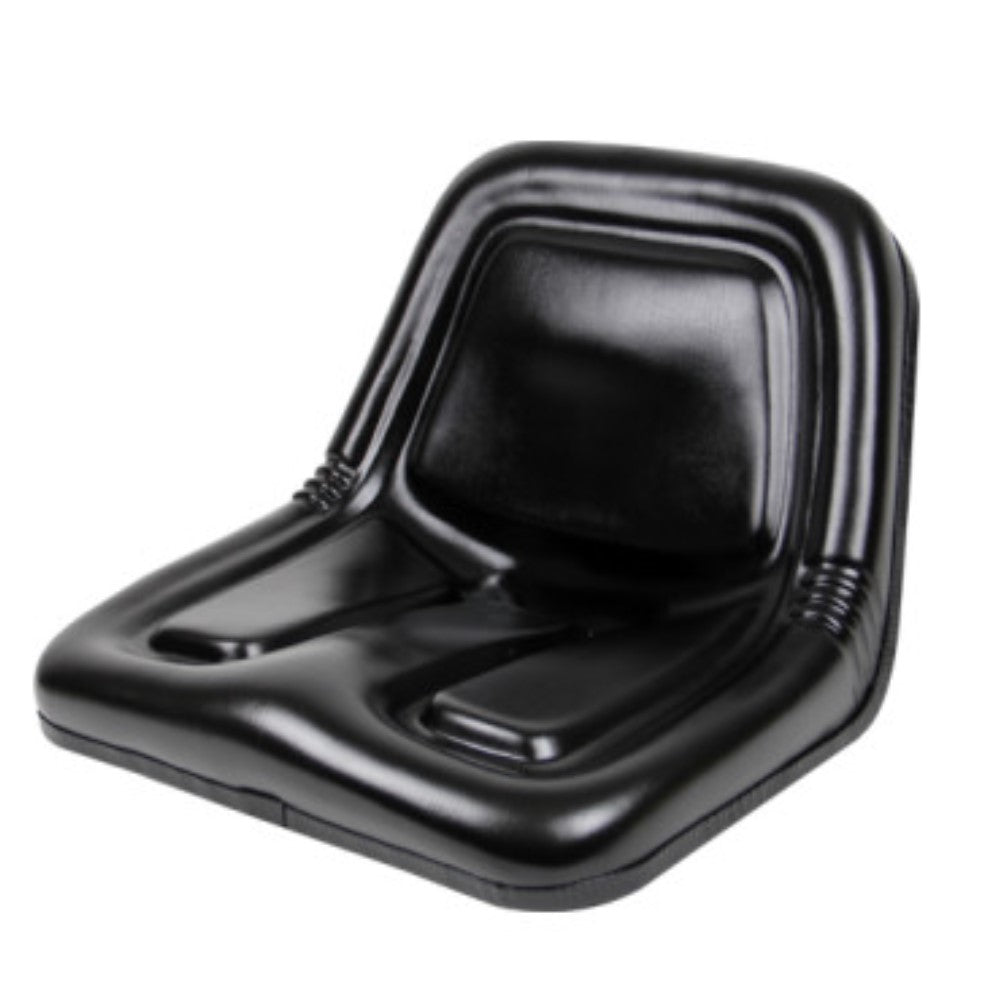 Deluxe High-Back Steel Pan Seat 19.75" Wide x 14.13" Tall x 19.25" Depth - Black