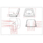 Black Deluxe High-Back Steel Pan Seat Fits Universal Products Replaces 135001BK