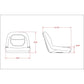 Yellow Seat for Lawn Mowers Loaders Tractors High Density Foam & Vinyl
