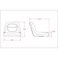 Yellow Low Back Seat Fits John Deere Mower Z225 Z245 Z425