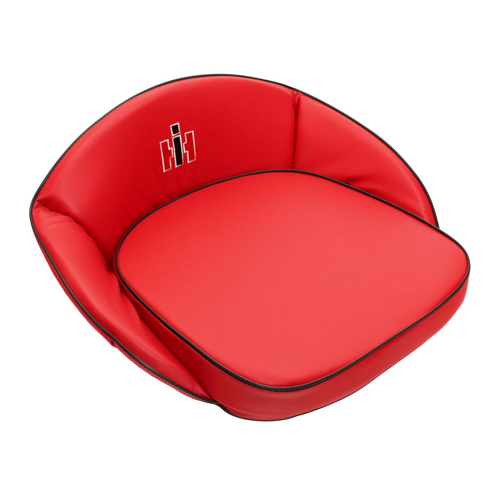 SEQ90-0554 Red Deluxe Seat Cushion with Logo Fits Case/International Harvester