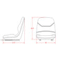 CS128-1V Fits Ford Industrial Loader Backhoe Black Seat 455 550 555 555A 555B