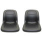 (2) Black XB180 High Back Seats Fits John Deere Gators
