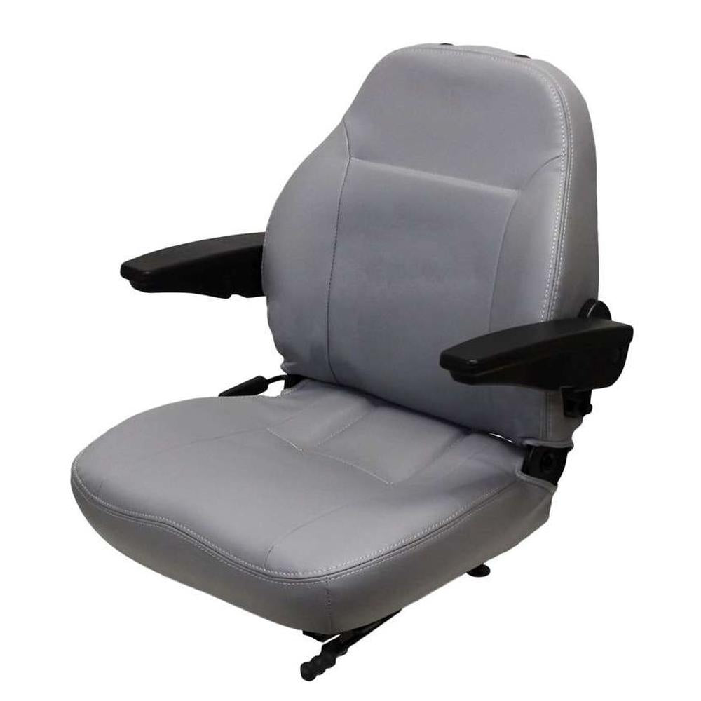 Gray Seat w/armrests Fits Exmark, Fits Toro Zero Turn Mowers
