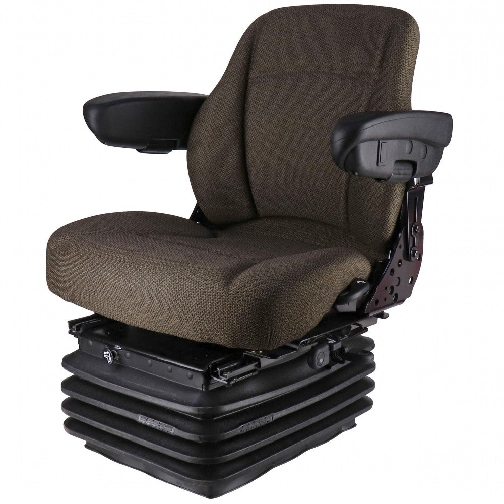 SR8302022 Sears Mid Back Seat, Brown Fabric w/ Air Suspension Fits John Deere