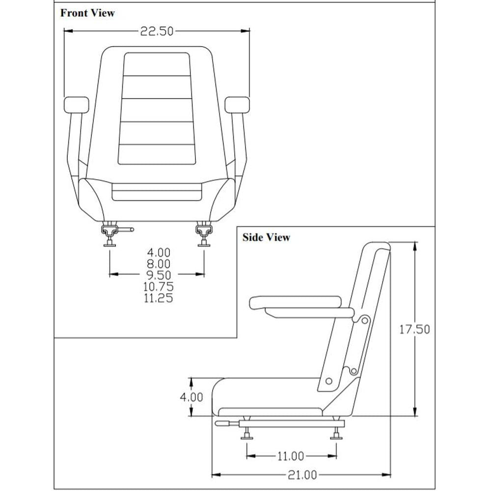Seat w/ Armrests Fits most older Fits Exmark Lazer Z mowers & Fits Toro Z Master