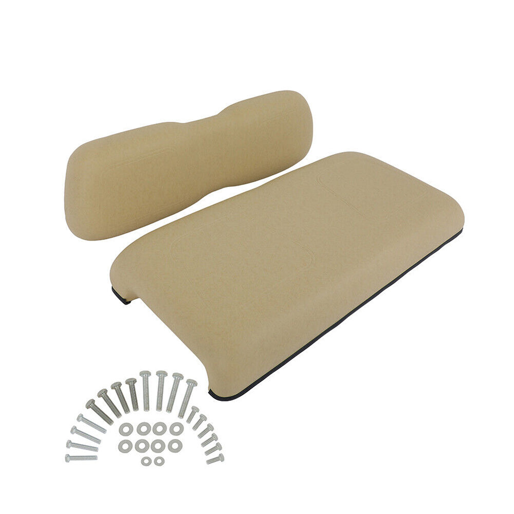 One New Buff Golf Cart Front Seat & Back Cushion Set Fits Club Car DS