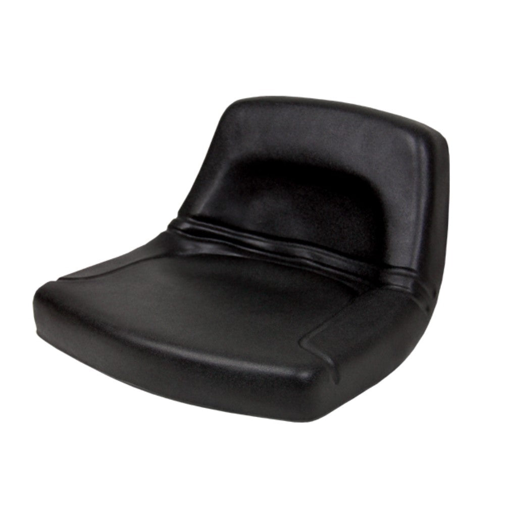 Black Low-Back Steel Pan Seat for Lawn Mowers & Garden Tractors Heavy Duty