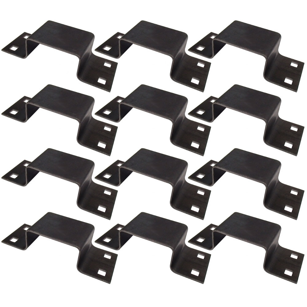 (12) Bolt-On Pocket Brackets for Utility Trailer Stake Body 12 Gauge Steel