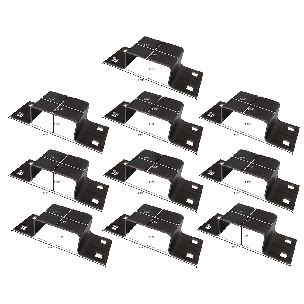 Ten Bolt On Stake Pockets 12 Gauge Steel Board Holders for Truck Bed Trailer Bed