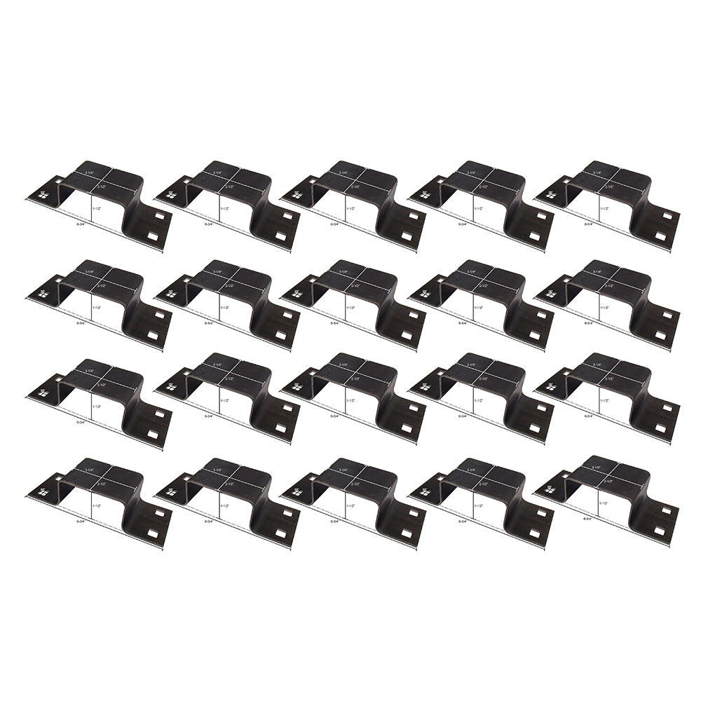 20 Bolt On Stake Pockets 12 Gauge Steel Board Holders for Truck Bed Trailer Bed