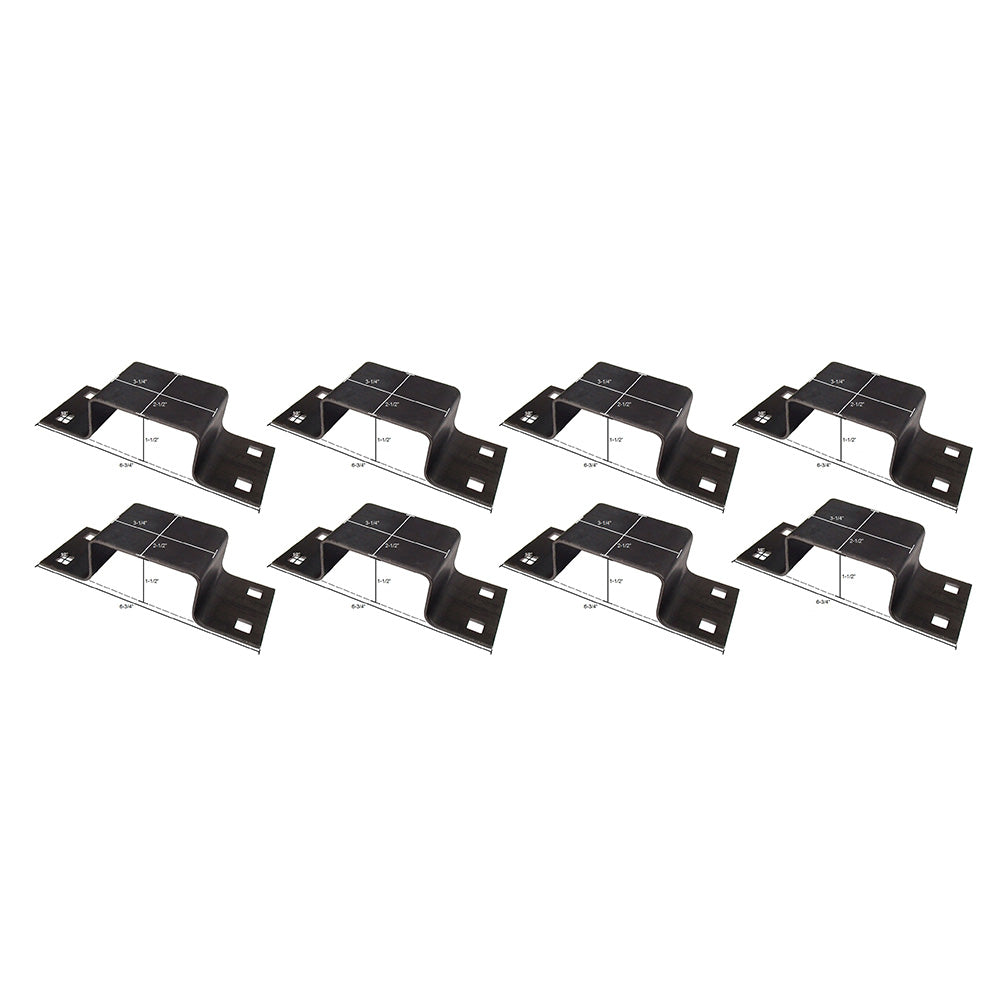 Set of 8 Bolt-On Stake Pockets B2373G for Trailers Stake Bodies Pickups