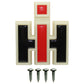 Silver Plastic Front Emblem Fits Case/International Harvester Replaces 120397C1