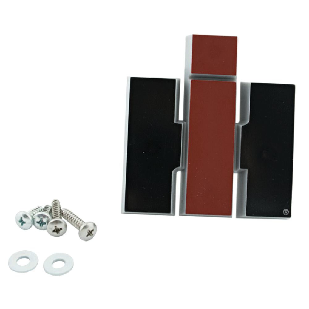 Silver Plastic Front Emblem Fits International Harvester Replaces 120397C1