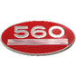 Side Oval "560" Emblem Fits Case/International Harvester Replaces 369127R1