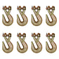 8x 5/16" Clevis Grab Hook Chain Lever Ratch Binder Flatbed Truck Hooks Cargo Tow