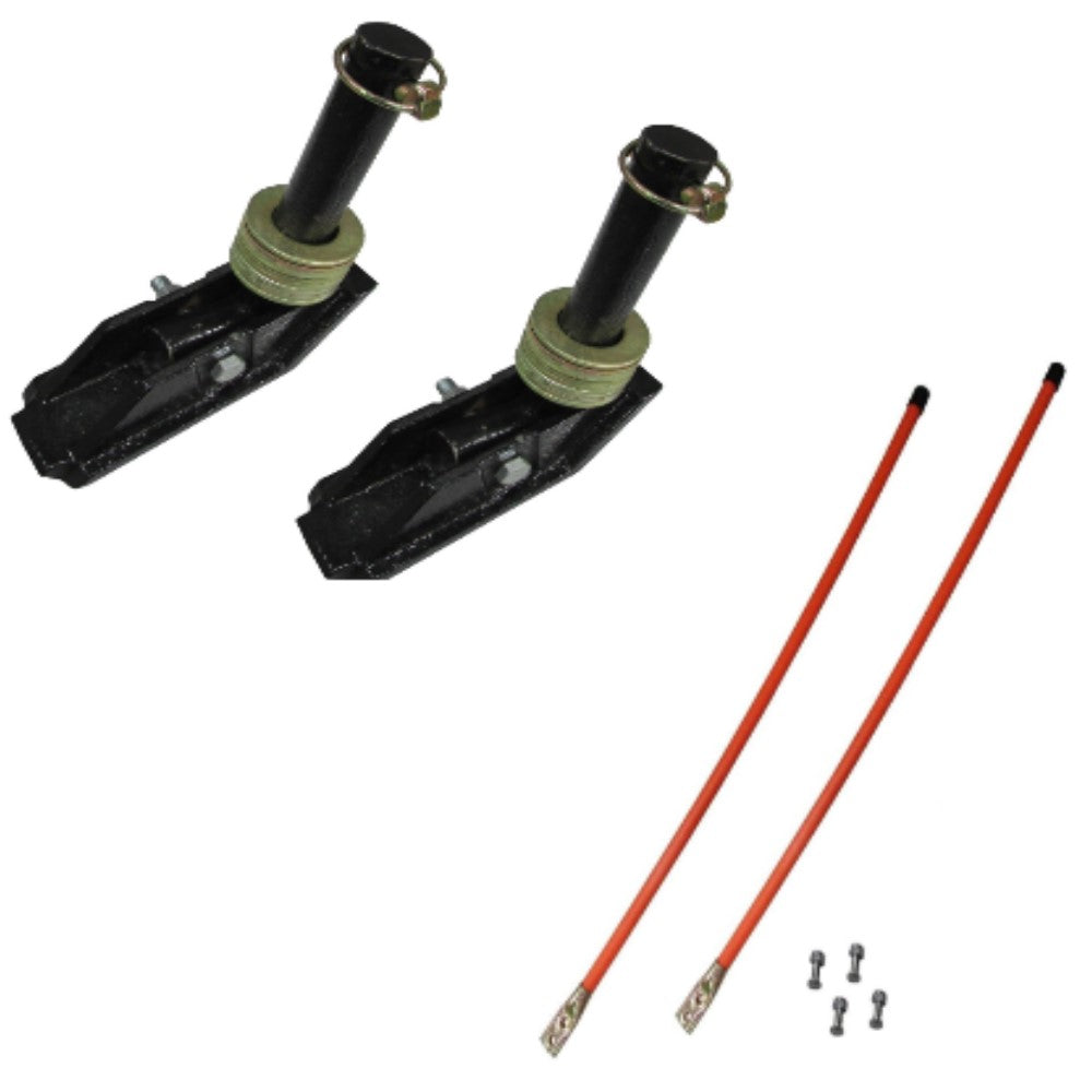 2 Pk Square Snow Plow Shoes W/ Blade Markers Western Fits Boss Curtis Hiniker