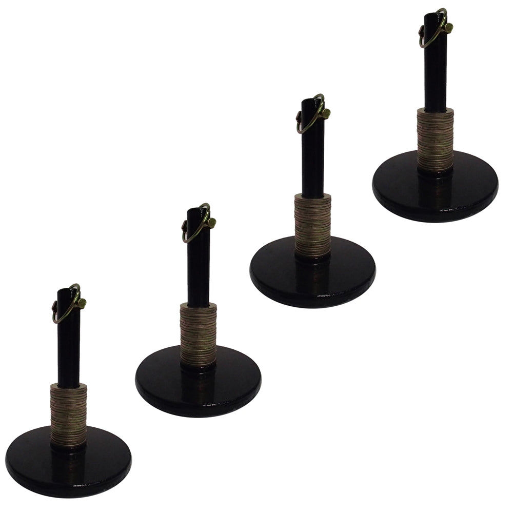 4-Pack 49067 Standard Snow Plow Shoe Assembly Fits Western Plows 1" Rod 6’’ Disc