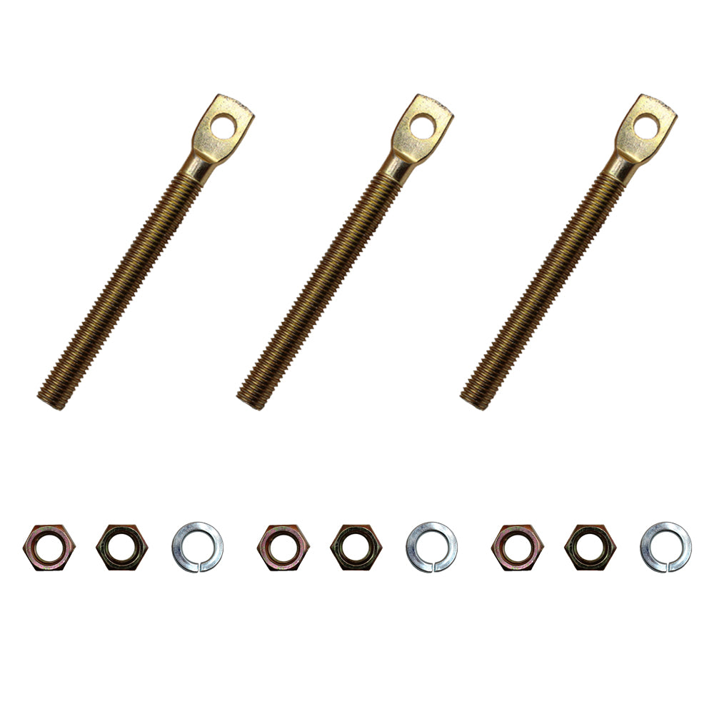 Qty 3: Snow Plow Eyebolt w/ Nuts Fits Western Replaces 09124
