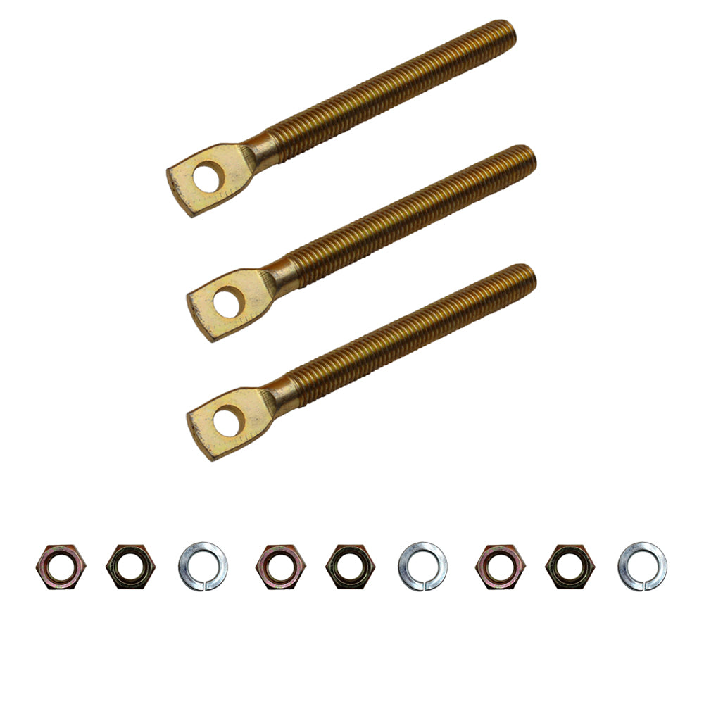 Qty 3: Snow Plow Eyebolt w/ Nuts Fits FISHER Replaces 09124