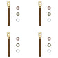 Qty 4: Snow Plow Eyebolt w/ Nuts Fits FISHER Replaces 09124