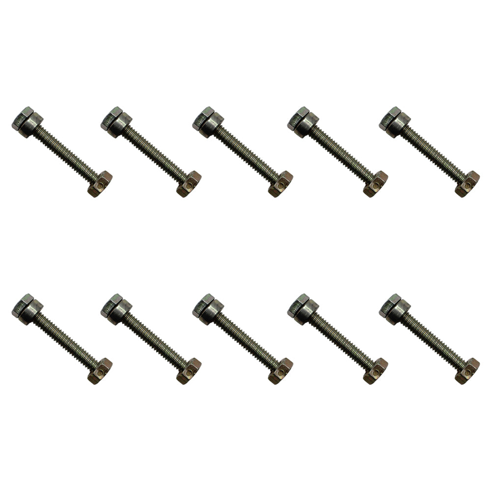 Qty 10: Shear Pin with Nut & Spacer
 Fits John Deere Replaces STW60-0017_x10