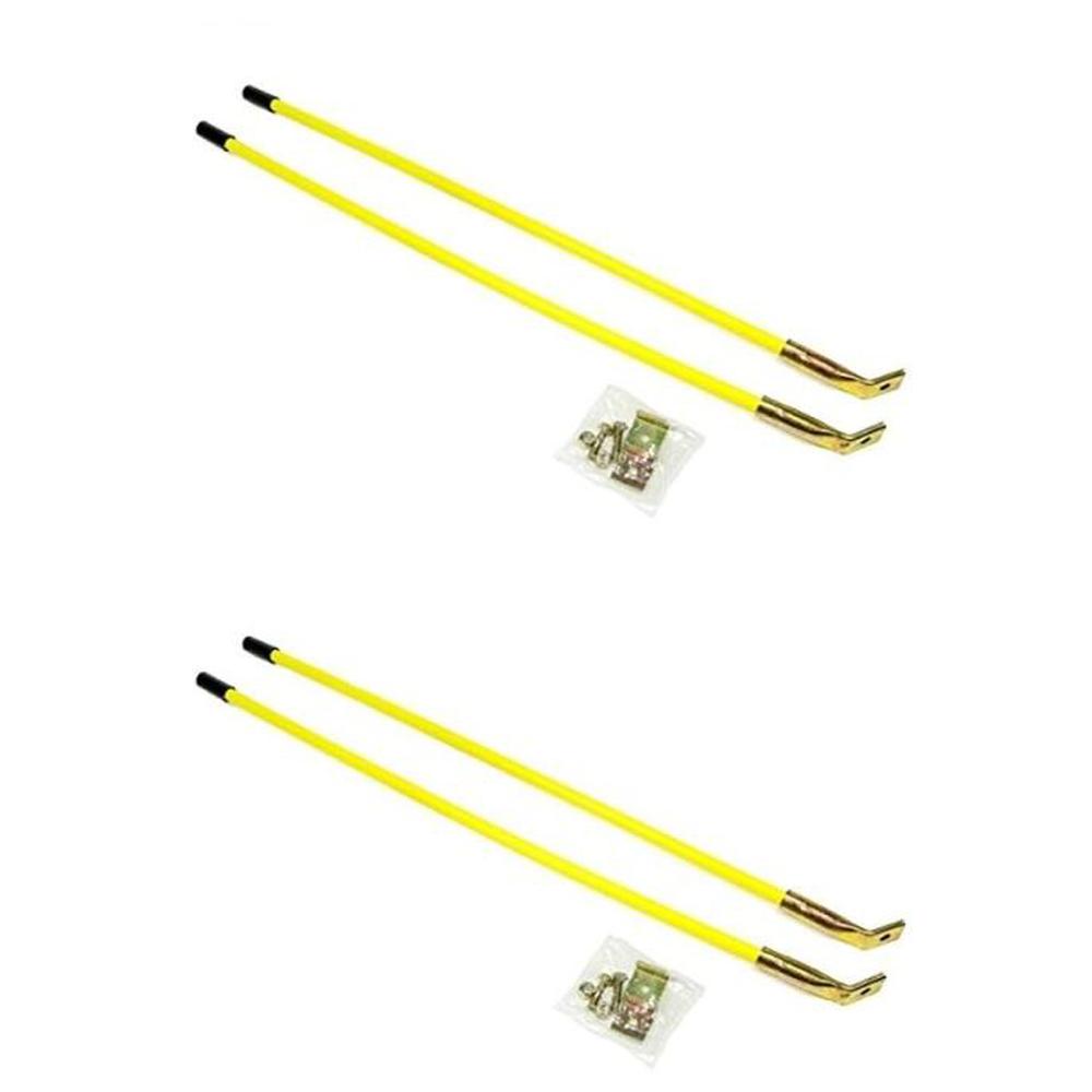 (2) 26" Snow Plow Blade Marker Guide Kit Yellow for Diamond Meyer 09916 Snowplow