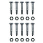 10 Pack Shear Pins and Nuts fits Ariens 532005 53200500 05907100 532-005