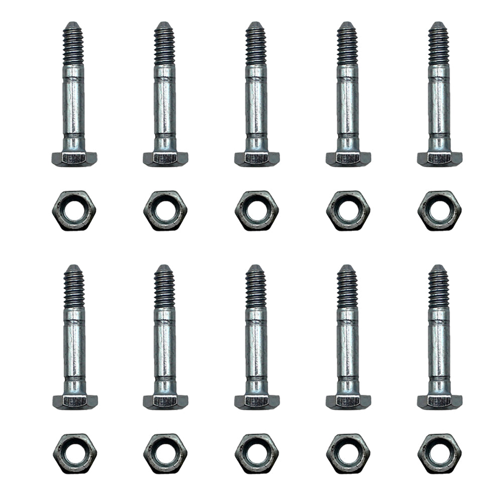 (Pack of 10) Shear Pin Bolt & Nut for Ariens - Gravely 53200500 Snow Blower