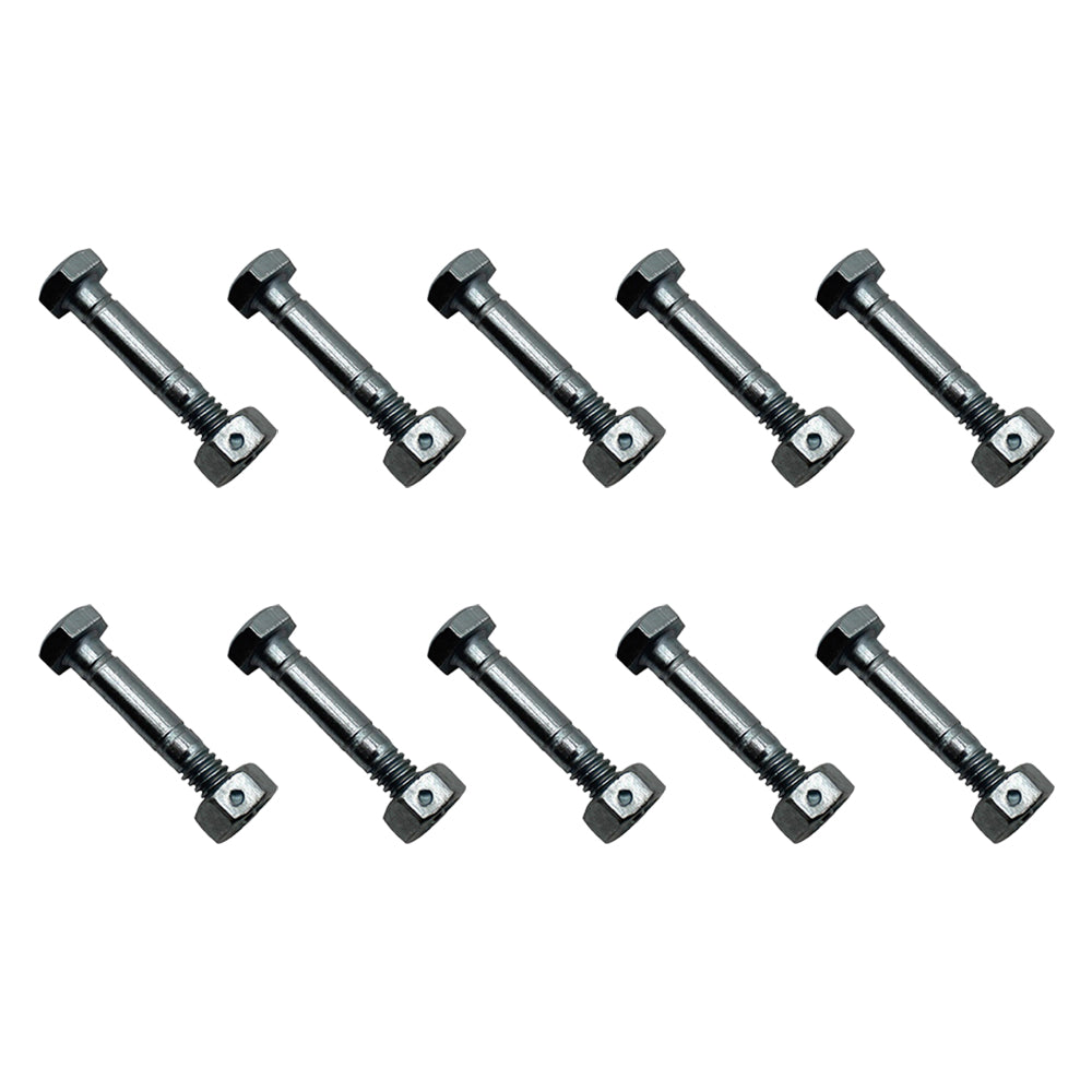 10 Pack Shear Pins with Lock Nuts fits Ariens 532005 53200500