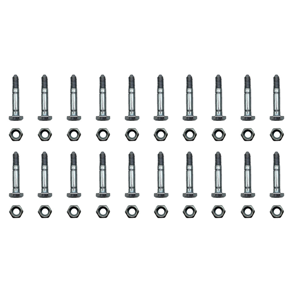 Qty 20: 1-9/16" x 1/4" Shear Pin with Nut Fits Ariens Replaces 05907100