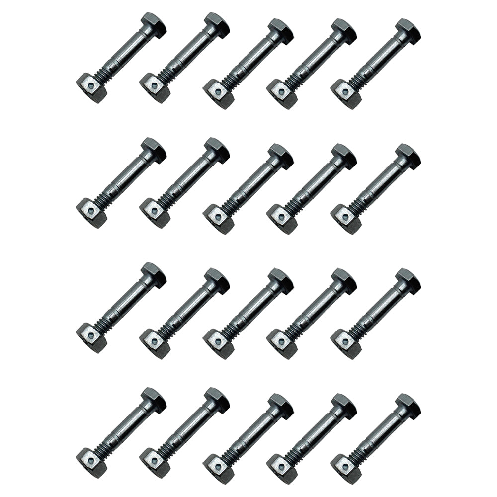 Qty 20: 1-9/16" x 1/4" Shear Pin with Nut Fits Ariens Replaces 05907100