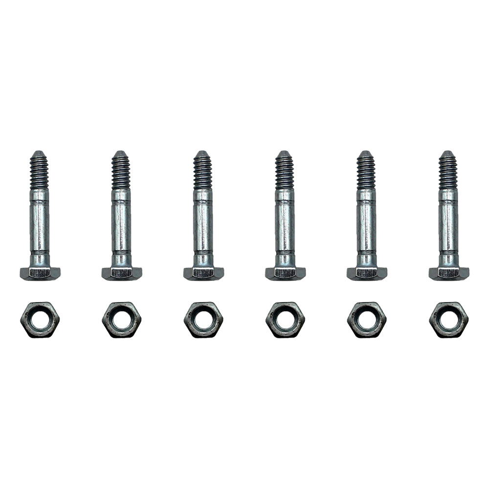 Qty 6: 1-9/16" x 1/4" Shear Pin with Nut Fits Ariens Replaces 05907100