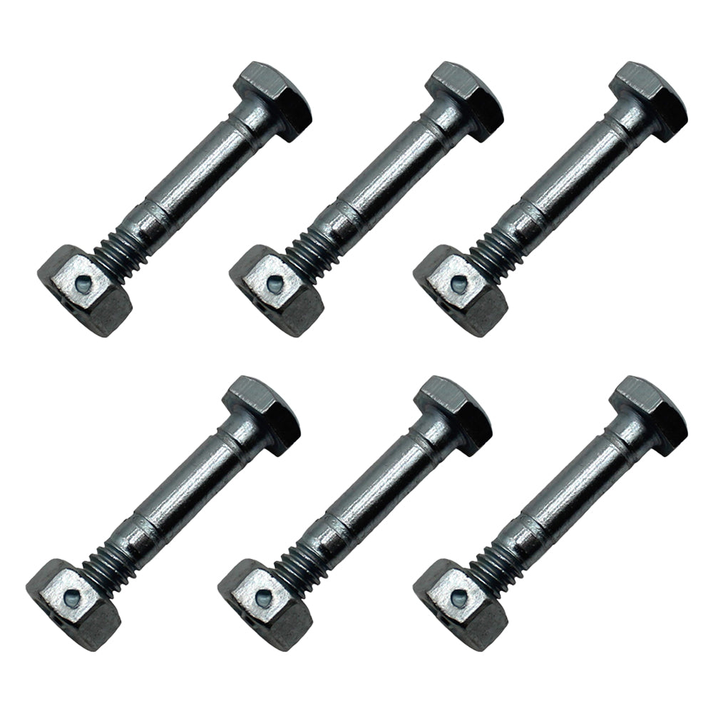 Set of Six Shear Pins with Nuts AM123342 Fits John Deere 524D Fits Ariens 532005
